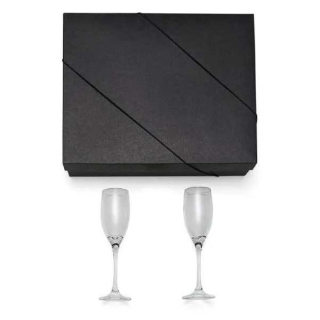 Jogo De Taças De Vidro p/Champagne Personalizado