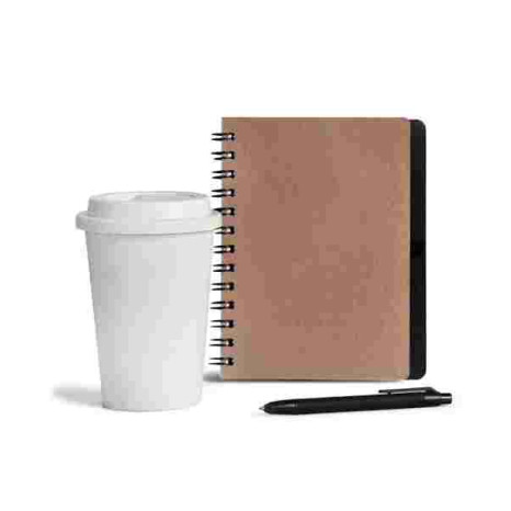 Kit Caderno e Copo c/Tampa Personalizado 