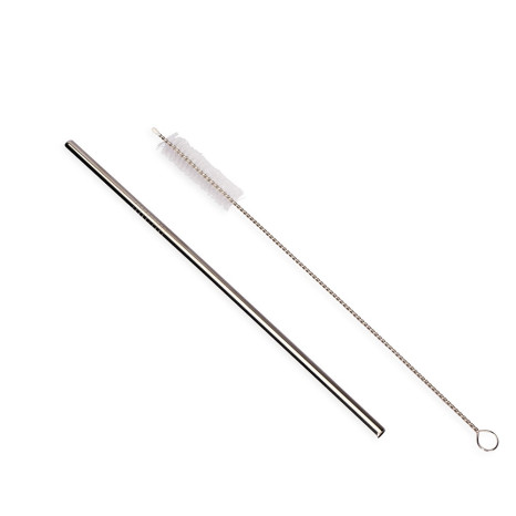 Kit Canudo Inox com Escova de Limpeza Personalizado