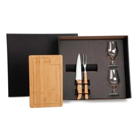 Kit Churrasco com Copos 5 Peças Personalizado 