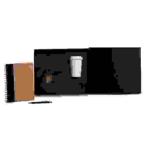 Kit Copo, Caderno E Caneta - Preto - 3 Pçs Personalizado 