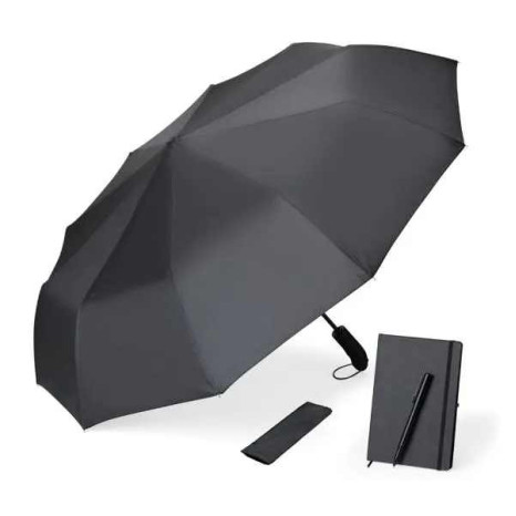 Kit Guarda-Chuva, Caderno E Caneta - 3 Pçs Personalizado