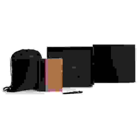 Kit Mochila, Caderno E Caneta - Preto - 3 Pçs Personalizado