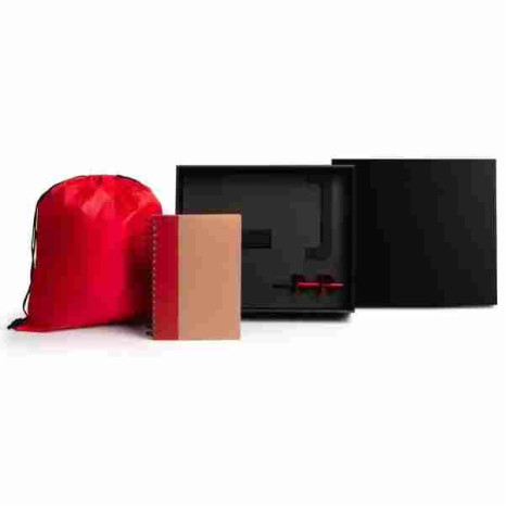 Kit Mochila, Caderno E Caneta - Vermelho - 3 Pçs Personalizado