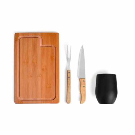 Kit Para Churrasco Com Copo Térmico 4 Peças Personalizado 