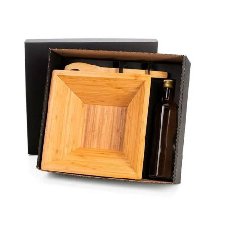 Kit Para Salada com Garrafa 3 Peças Personalizado