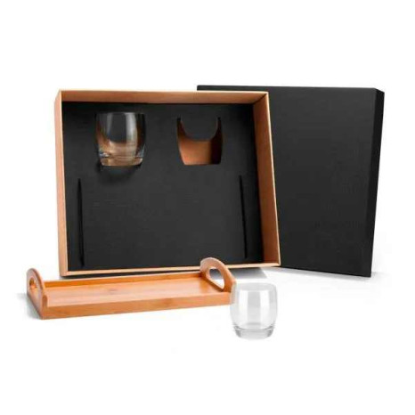 Kit Whisky com Bandeja e Copos Personalizado 