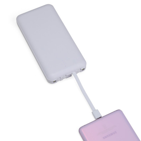 Power Bank 10.000mAh com Lanterna e Multissaídas Personalizado