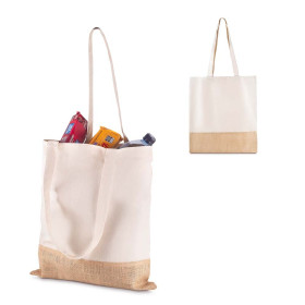 Sacola em Algodão Cru e Juta Promocional